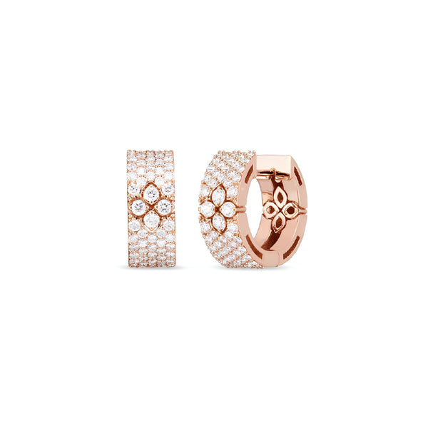 ROBERTO COIN 'LOVE IN VERONA' 18CT ROSE GOLD DIAMOND EARRINGS (Image 1)