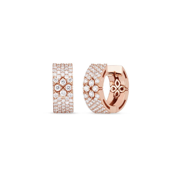 ROBERTO COIN 'LOVE IN VERONA' 18CT ROSE GOLD DIAMOND EARRINGS (Image 1)