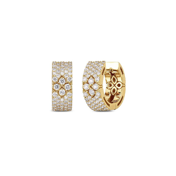 ROBERTO COIN 'LOVE IN VERONA' 18CT YELLOW GOLD DIAMOND EARRINGS (Image 1)