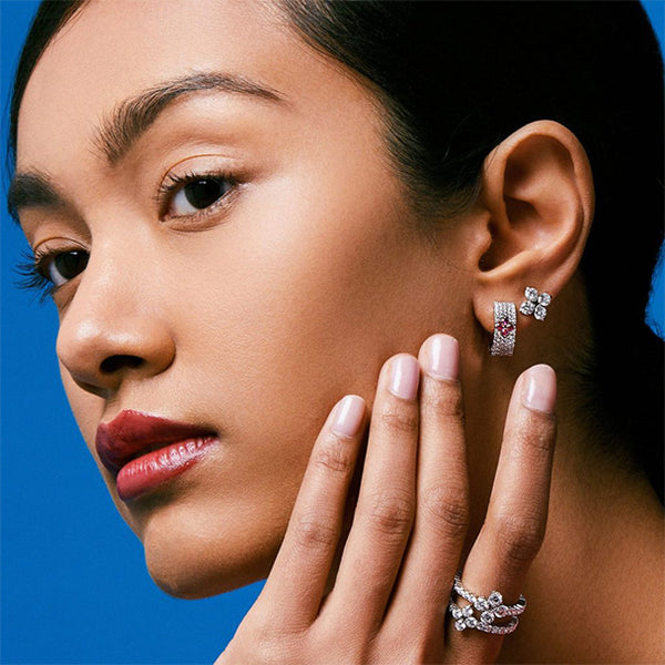 ROBERTO COIN 'LOVE IN VERONA' 18CT WHITE GOLD DIAMOND STUD EARRINGS (Image 3)