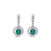 18CT WHITE GOLD COLOMBIAN EMERALD AND DIAMOND DROP EARRINGS (Thumbnail 1)