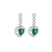 18CT WHITE GOLD COLOMBIAN EMERALD AND DIAMOND DROP EARRINGS (Thumbnail 2)