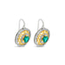 18CT YELLOW GOLD AND WHITE GOLD COLOMBIAN EMERALD AND DIAMOND DROP EARRINGS (Thumbnail 2)