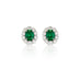 PLATINUM COLOMBIAN EMERALD & DIAMOND EARRINGS (Thumbnail 1)