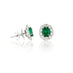 PLATINUM COLOMBIAN EMERALD & DIAMOND EARRINGS (Thumbnail 2)