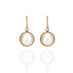 18CT YELLOW GOLD AND WHITE GOLD MABE PEARL AND DIAMOND DROP EARRINGS (Thumbnail 1)