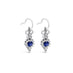 18CT WHITE GOLD SAPPHIRE AND DIAMOND DROP EARRINGS (Thumbnail 2)