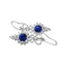 18CT WHITE GOLD SAPPHIRE AND DIAMOND DROP EARRINGS (Thumbnail 3)
