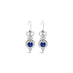 18CT WHITE GOLD SAPPHIRE AND DIAMOND DROP EARRINGS (Thumbnail 1)