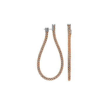 FOPE 'ESSENTIALS' 18CT ROSE GOLD HOOP EARRINGS