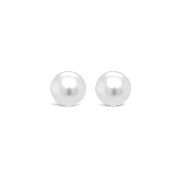 18CT WHITE GOLD SOUTH SEA PEARL STUD EARRINGS (Image 1)
