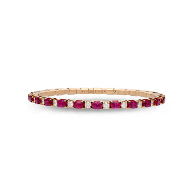 DEMEGLIO EXTENSIBLE RUBY AND DIAMOND STRETCH BRACELET