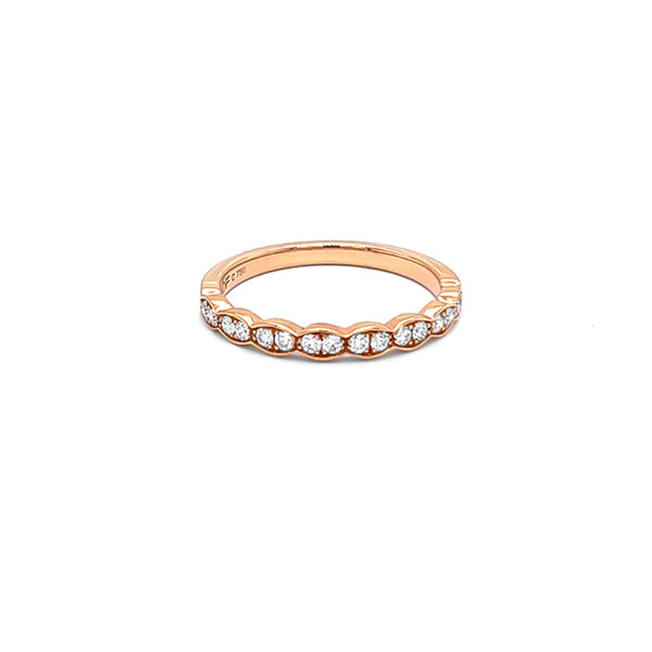 HEARTS ON FIRE 'LORELEI FLORAL' 18CT ROSE GOLD DIAMOND RING (Image 1)