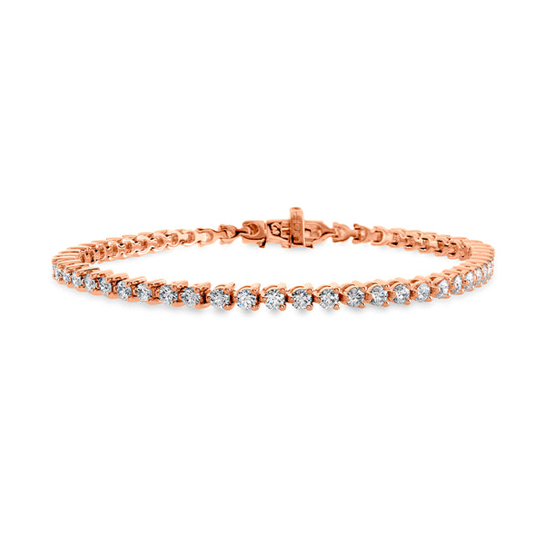 HEARTS ON FIRE 'TEMPTATION' 18CT ROSE GOLD DIAMOND LINE BRACELET (Image 1)