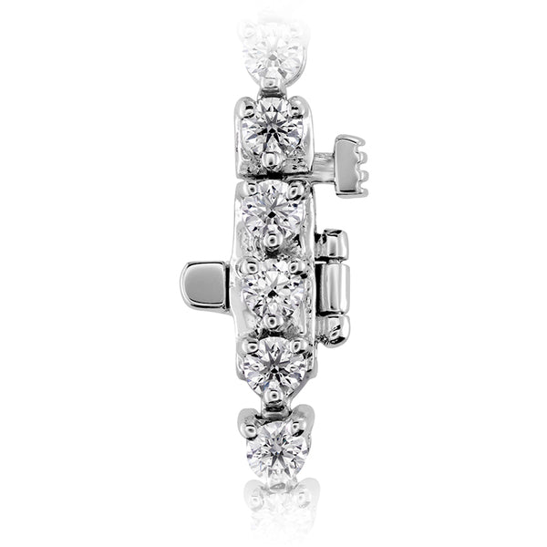 HEARTS ON FIRE 'TEMPTATION' 18CT WHITE GOLD THREE PRONG 5CT DIAMOND BRACELET (Image 2)