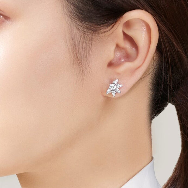 HEARTS ON FIRE 'AERIAL SUNBURST' 18CT WHITE GOLD DIAMOND EARRINGS WITH REMOVABLE DIAMOND JACKETS (Image 4)