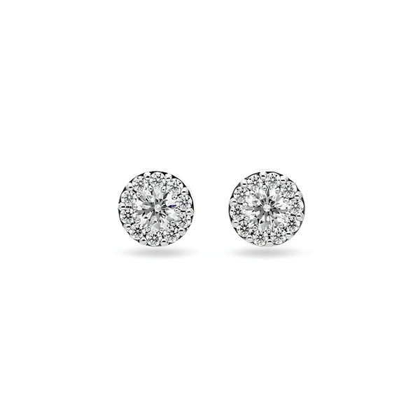HEARTS ON FIRE 'FULFILLMENT' 18CT WHITE GOLD 1.01CT DIAMOND STUD EARRINGS (Image 1)