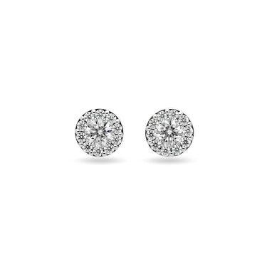 HEARTS ON FIRE 'FULFILLMENT' 18CT WHITE GOLD 1.01CT DIAMOND STUD EARRINGS