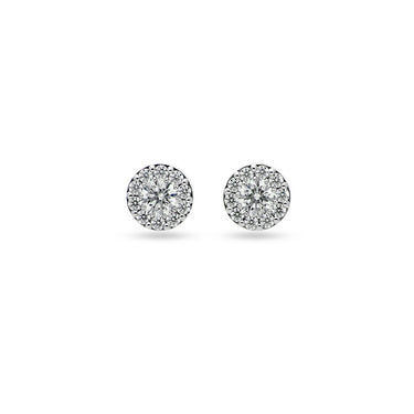 HEARTS ON FIRE 'FULFILLMENT' 18CT WHITE GOLD 1.01CT DIAMOND STUD EARRINGS