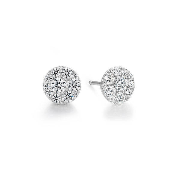 HEARTS ON FIRE 'TESSA' 18CT WHITE GOLD 1.02CT CIRCLE DIAMOND EARRINGS (Image 1)