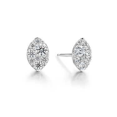 HEARTS ON FIRE 'TESSA' 18CT WHITE GOLD 0.33CT NAVETTE DIAMOND EARRINGS