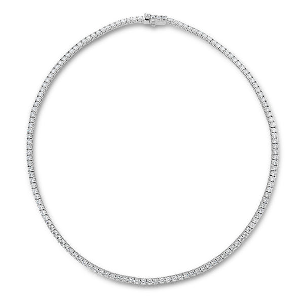 HEARTS ON FIRE SIGNATURE 18CT WHITE GOLD DIAMOND LINE NECKLACE (Image 1)