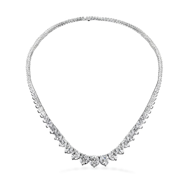 HEARTS ON FIRE 'TEMPTATION' THREE PRONG 18CT WHITE GOLD 20CT DIAMOND NECKLACE (Image 1)