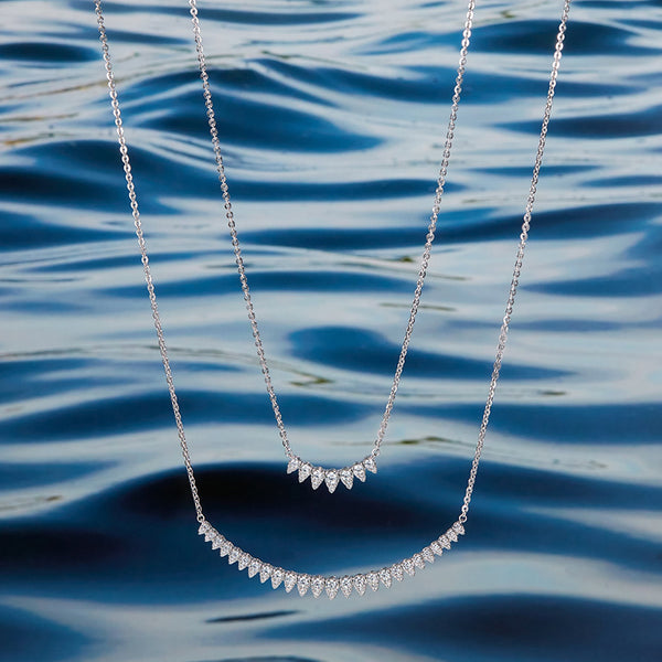 HEARTS ON FIRE 'AERIAL LUNAR ECLIPSE PENDANT' 18CT WHITE GOLD DIAMOND NECKLACE (Image 2)