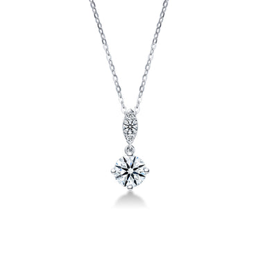 HEARTS ON FIRE 'AERIAL PETITE' 18CT WHITE GOLD DIAMOND DROP PENDANT