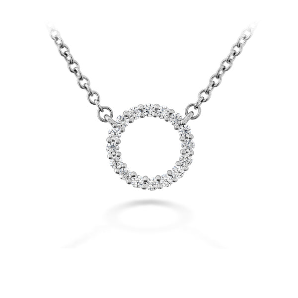 HEARTS ON FIRE 'SIGNATURE CIRCLE' 18CT WHITE GOLD DIAMOND PENDANT SMALL (Image 1)