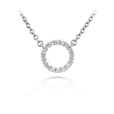 HEARTS ON FIRE 'SIGNATURE CIRCLE' 18CT WHITE GOLD DIAMOND PENDANT SMALL