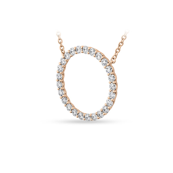 HEARTS ON FIRE 'SIGNATURE CIRCLE' 18CT ROSE GOLD DIAMOND PENDANT LARGE (Image 2)