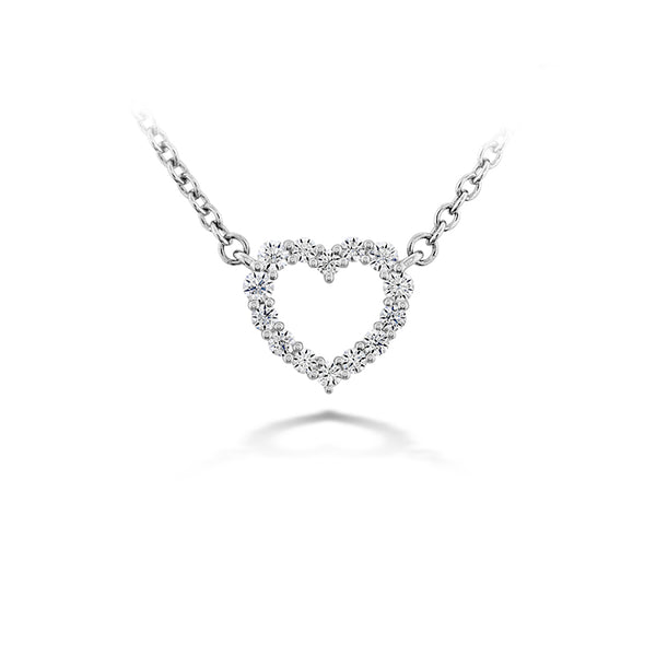 HEARTS ON FIRE 'SIGNATURE HEART' 18CT WHITE GOLD DIAMOND PENDANT SMALL (Image 1)