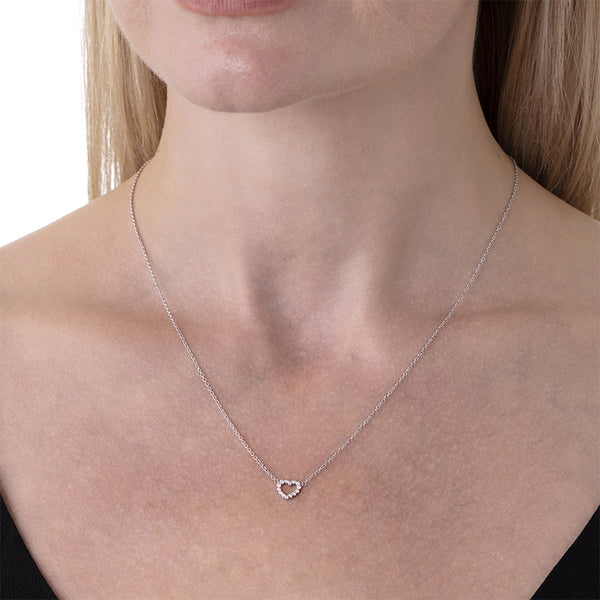 HEARTS ON FIRE 'SIGNATURE HEART' 18CT WHITE GOLD DIAMOND PENDANT SMALL (Image 3)