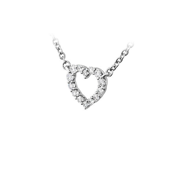 HEARTS ON FIRE 'SIGNATURE HEART' 18CT WHITE GOLD DIAMOND PENDANT SMALL (Image 2)