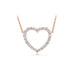 HEARTS ON FIRE 'SIGNATURE HEART' 18CT ROSE GOLD DIAMOND PENDANT LARGE (Thumbnail 1)