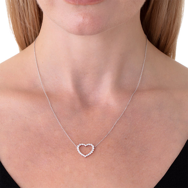 HEARTS ON FIRE 'SIGNATURE HEART' 18CT ROSE GOLD DIAMOND PENDANT LARGE (Image 3)