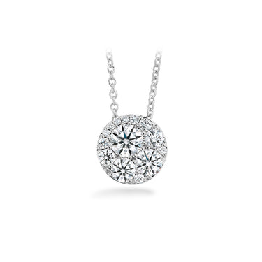 HEARTS ON FIRE 'TESSA' 18CT WHITE GOLD DIAMOND CIRCLE PENDANT