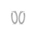 HEARTS ON FIRE 'SIGNATURE' 18CT WHITE GOLD 0.66CT SMALL OVAL DIAMOND HOOP EARRINGS (Thumbnail 1)