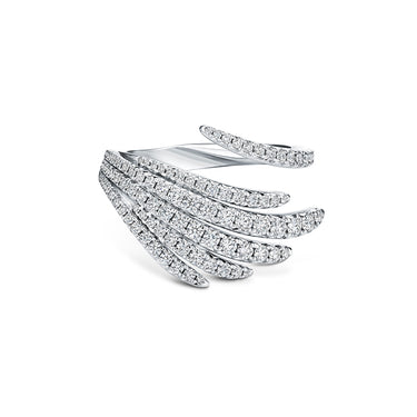 HEARTS ON FIRE PLATINUM 'VELA' 18CT WHITE GOLD DIAMOND COCKTAIL RING
