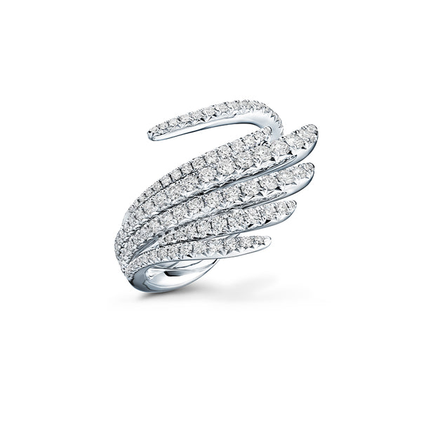 HEARTS ON FIRE 'VELA' COCKTAIL PLATINUM RING (Image 2)