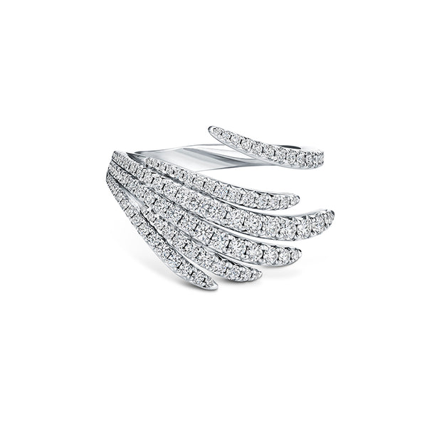 HEARTS ON FIRE 'VELA' COCKTAIL PLATINUM RING (Image 1)