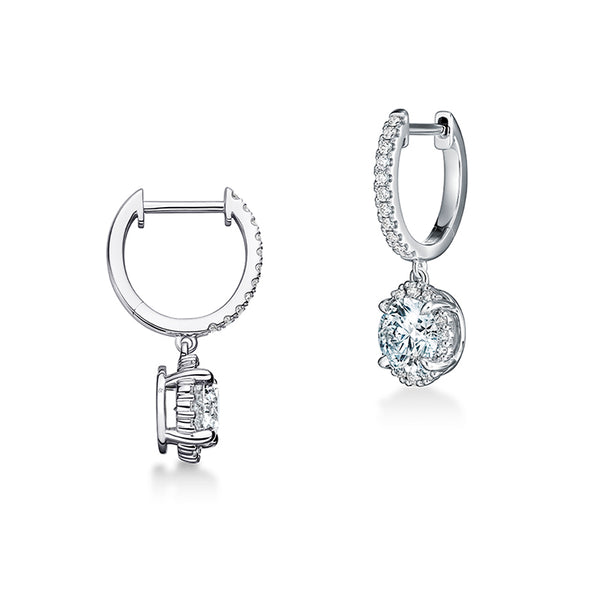 HEARTS ON FIRE 'ELLIPSE' 18CT WHITE GOLD DIAMOND EARRINGS (Image 2)