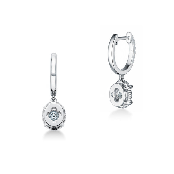 HEARTS ON FIRE 'ELLIPSE' 18CT WHITE GOLD DIAMOND EARRINGS (Image 3)