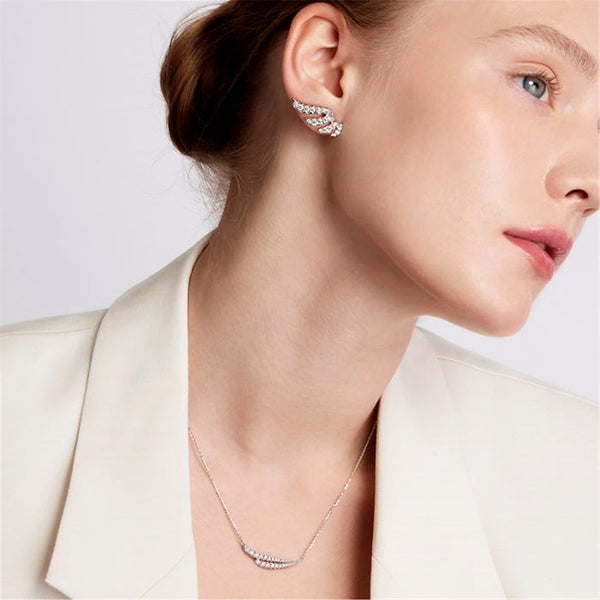 HEARTS ON FIRE VELA 18CT WHITE GOLD FRENCH CUT PAVE DIAMOND NECKLACE (Image 3)