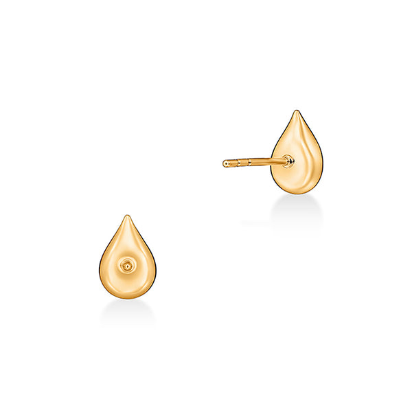 HEARTS ON FIRE 'LU' 18CT YELLOW GOLD DIAMOND DROPLET STUD EARRINGS (Image 2)