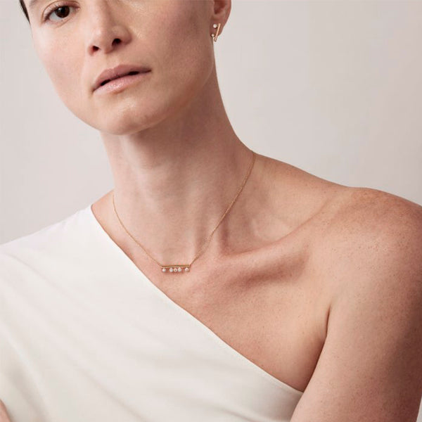 HEARTS ON FIRE 'BARRE' 18CT YELLOW GOLD FLOATING DIAMOND NECKLACE (Image 3)