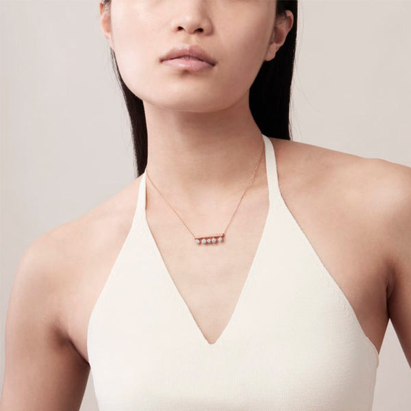 HEARTS ON FIRE 'BARRE' 18CT WHITE GOLD FLOATING DIAMOND NECKLACE (Image 2)