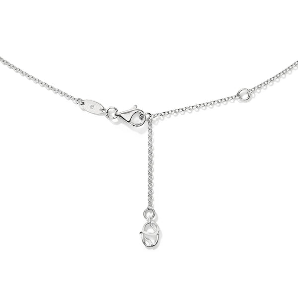 HEARTS ON FIRE 'BARRE' 18CT WHITE GOLD FLOATING SINGLE DIAMOND PAVE NECKLACE (Image 3)