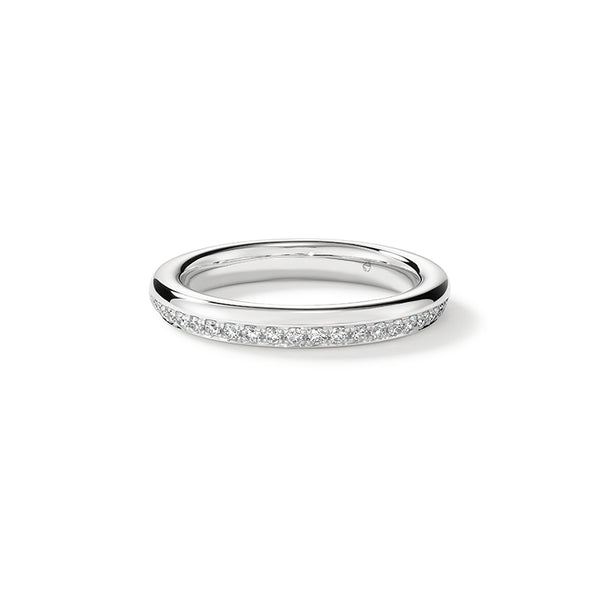 HEARTS ON FIRE 'BARRE' 18CT WHITE GOLD PAVE DIAMOND BAND (Image 1)